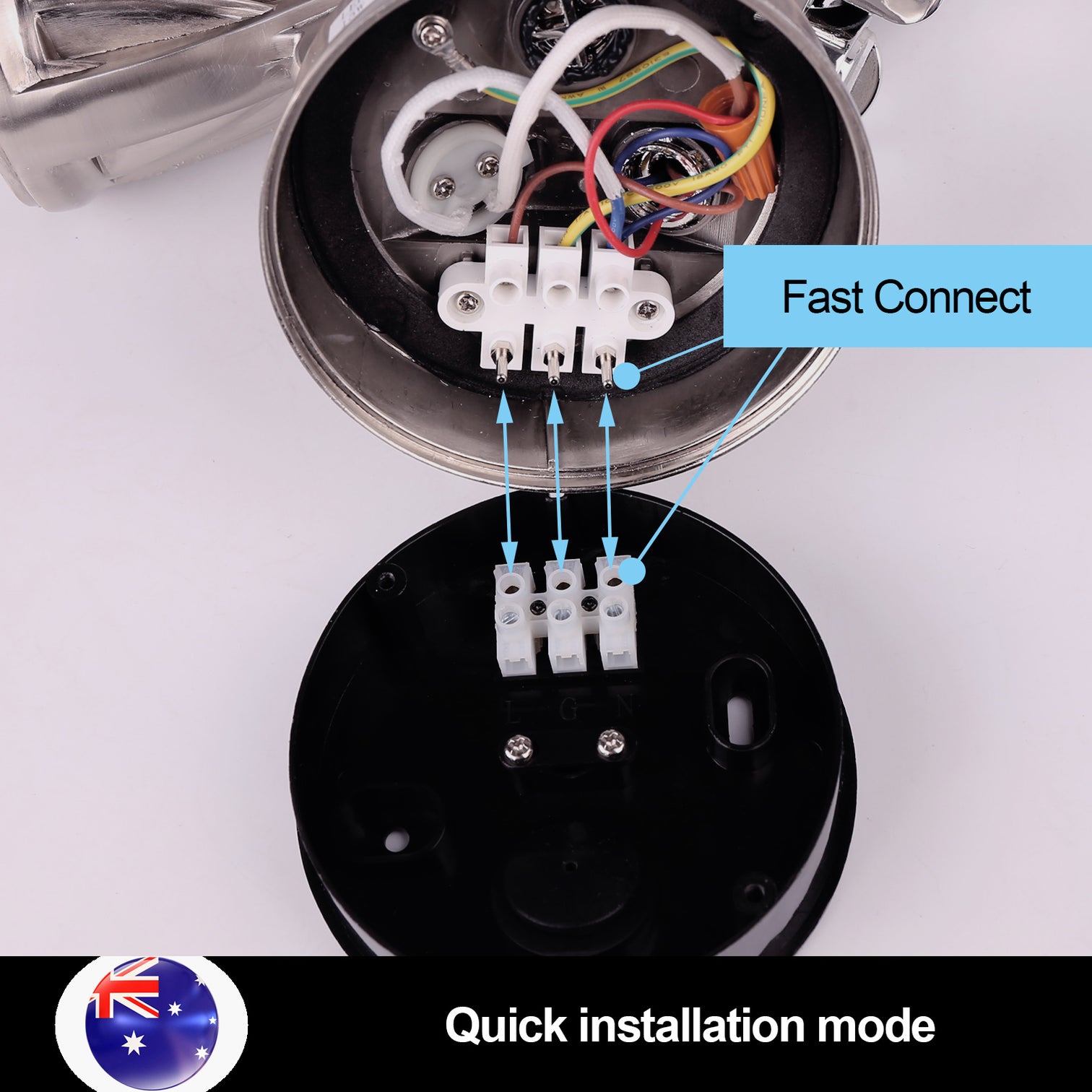 LED COB 15W Security Garage Light with Motion Sensor Matt Black IP56 - 7Pandas Australia