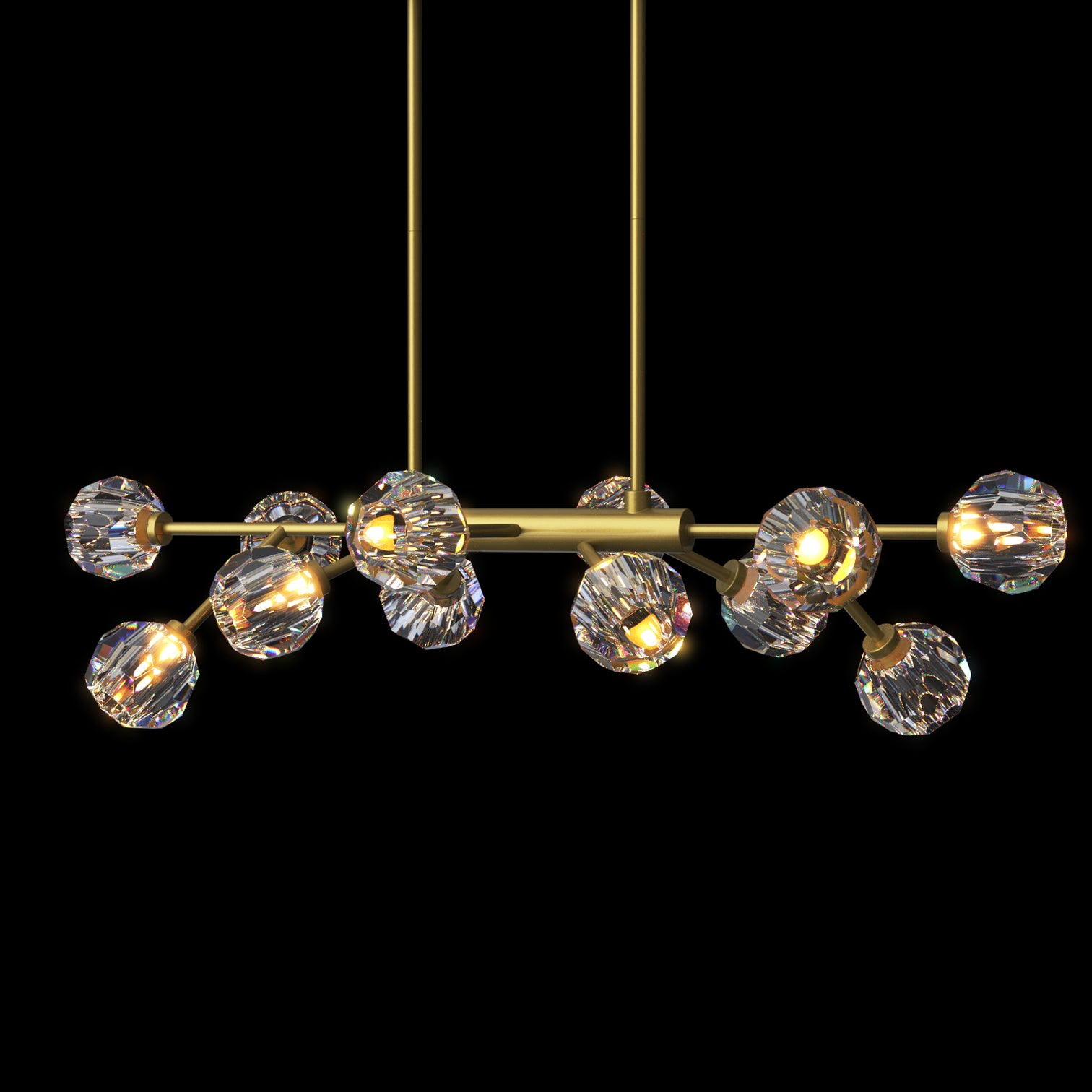TULIM 12-Light Crystal Chandelier Aged Brass G9 - 7Pandas Australia