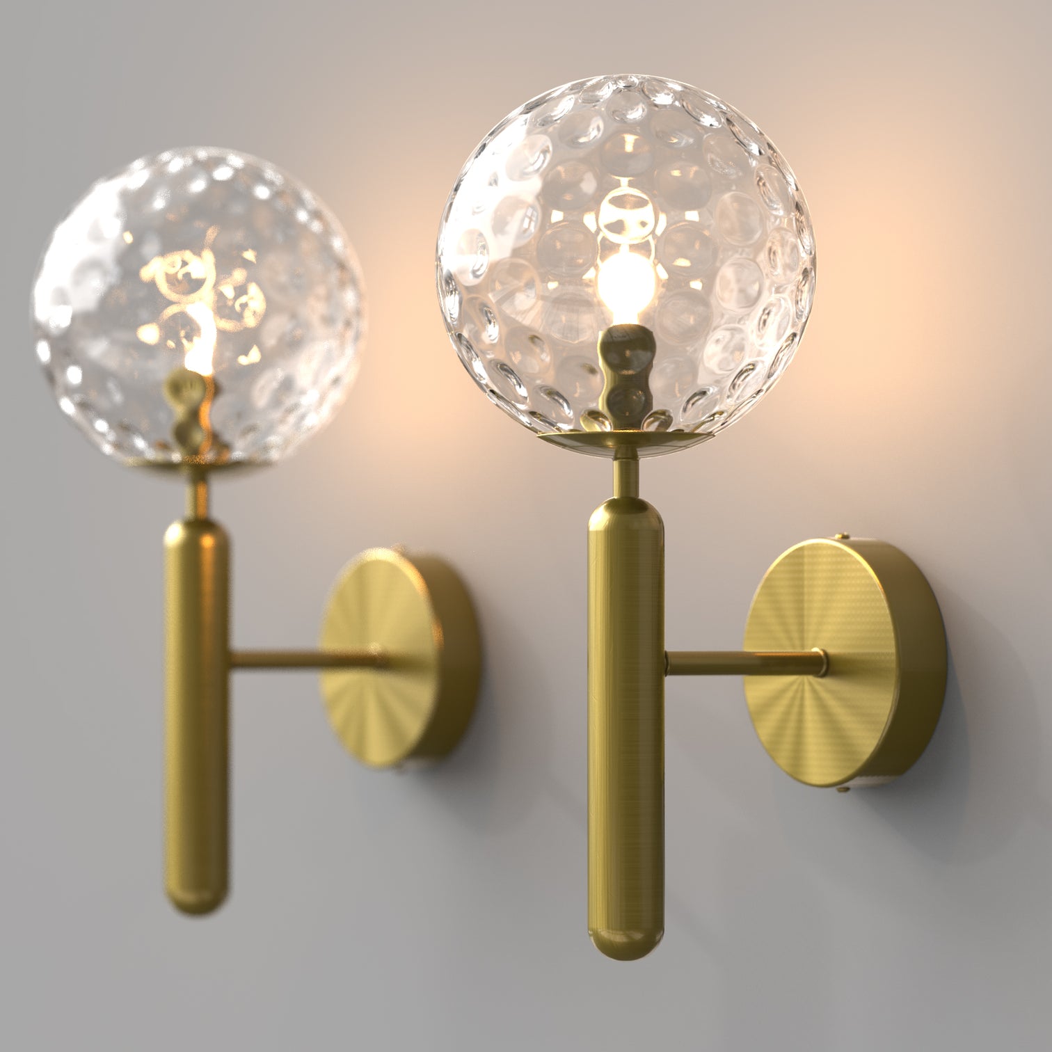 Possini Modern Interior design Blown Glass Wall Light Black Aged Brass G9 base - 7Pandas Australia