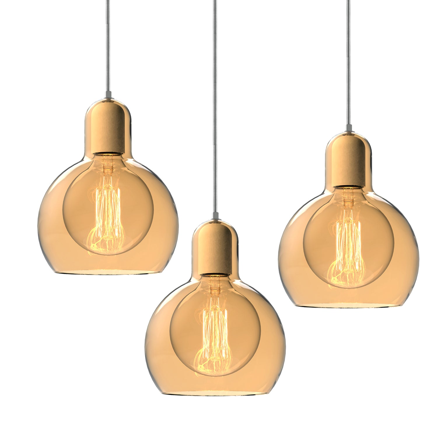 BEAM Modern Glass Pendant Light E27 Clear / Amber / Smoke Grey - 7Pandas Australia