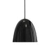 Aluminium Pendant Light Dome Shaped Dining Room Polished Black / White E27