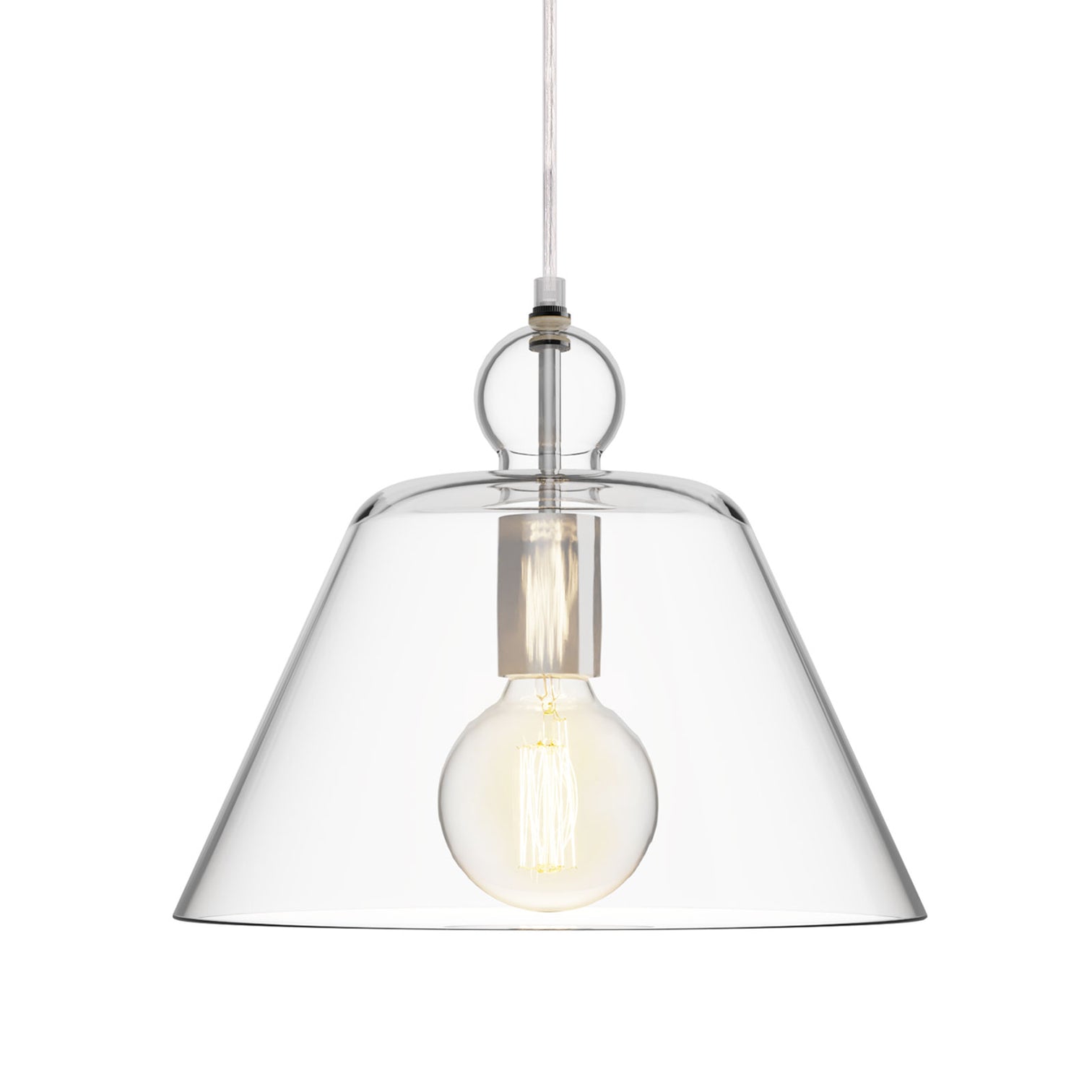 VICTOR Modern Clear Glass Pendant Light Chrome E27 - 7Pandas Australia