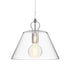 VICTOR Modern Clear Glass Pendant Light Chrome E27