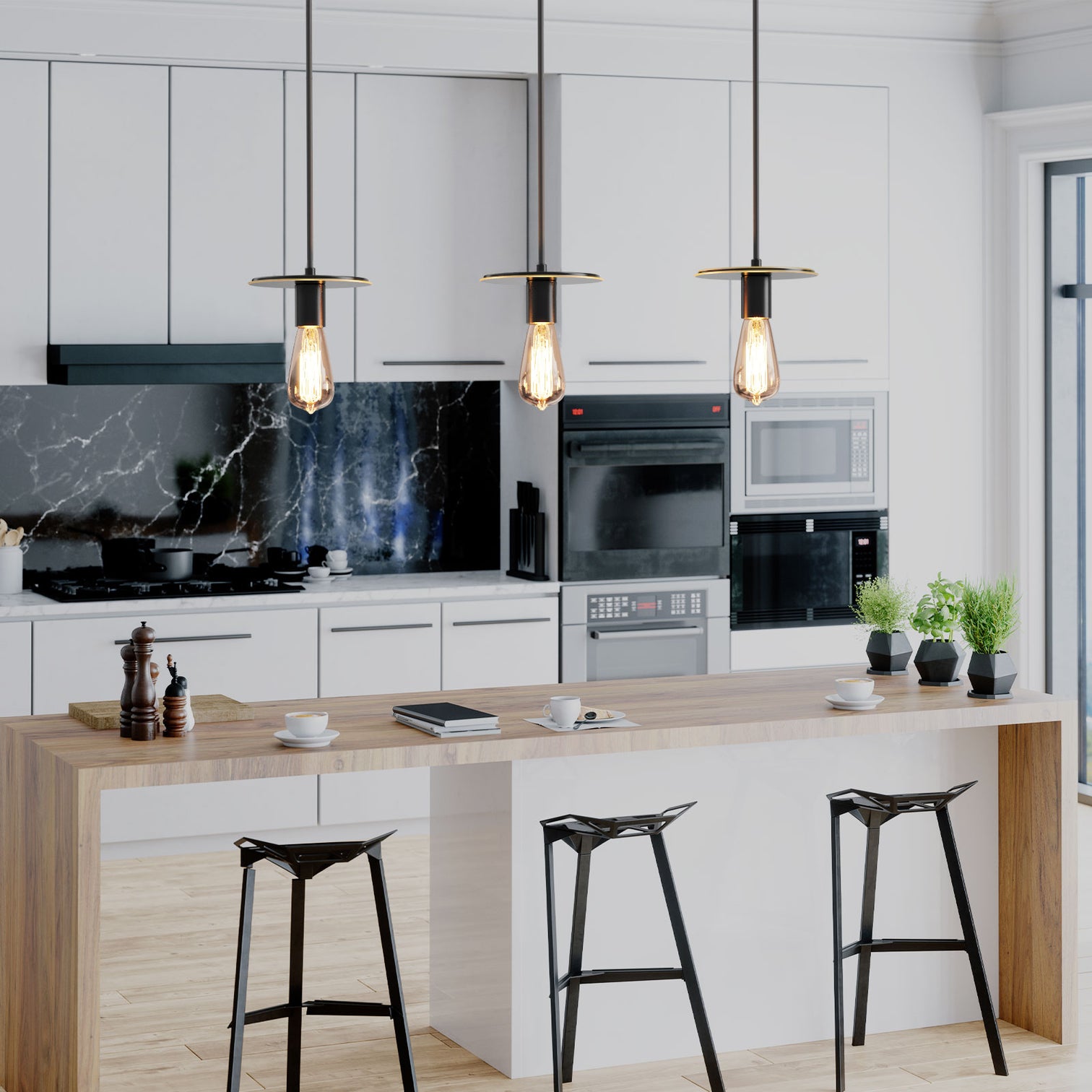 WATERLOO Contemporary Aluminium Die Casting Pendant Light Bronze E27 base - 7Pandas Australia