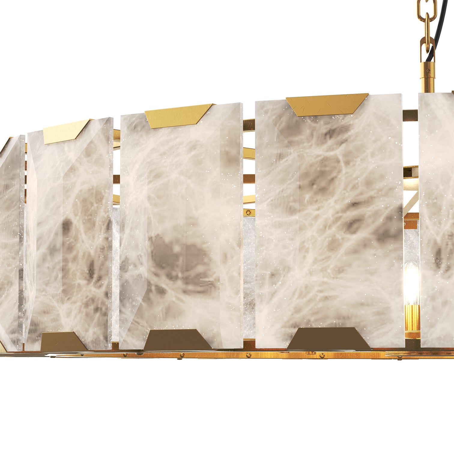 ALLYSON 800mm Circular Round Alabaster Chandelier 10*E14 Lamp base - 7Pandas Australia