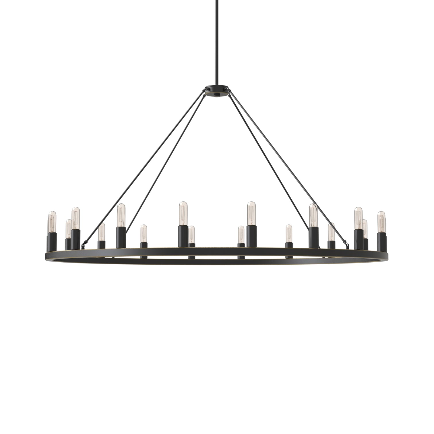 ALVA 18-Light 140cm diametre Large Farmhouse Wagon Wheel Chandelier E14 lamp base - 7Pandas Australia