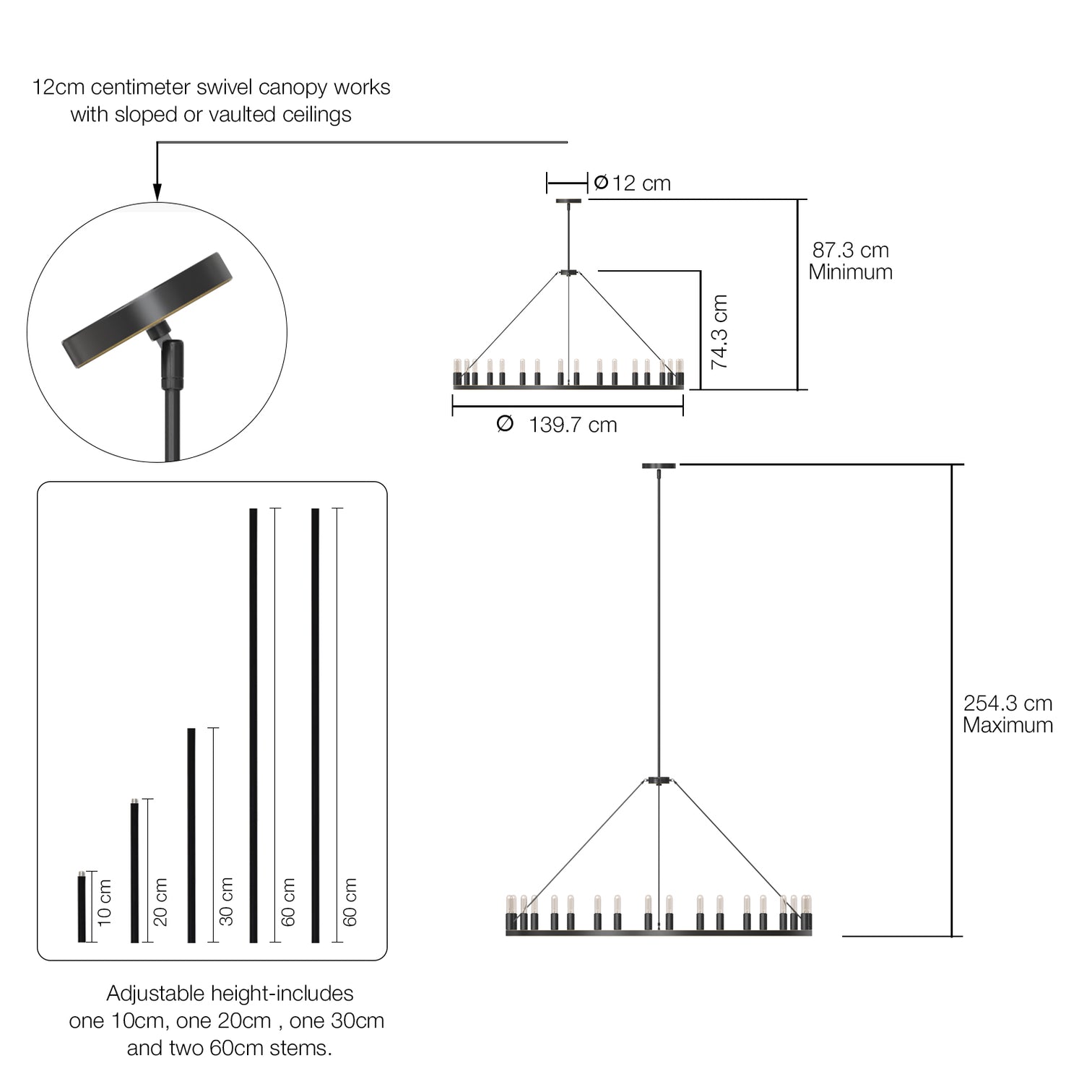 ALVA 18-Light 140cm diametre Large Farmhouse Wagon Wheel Chandelier E14 lamp base - 7Pandas Australia