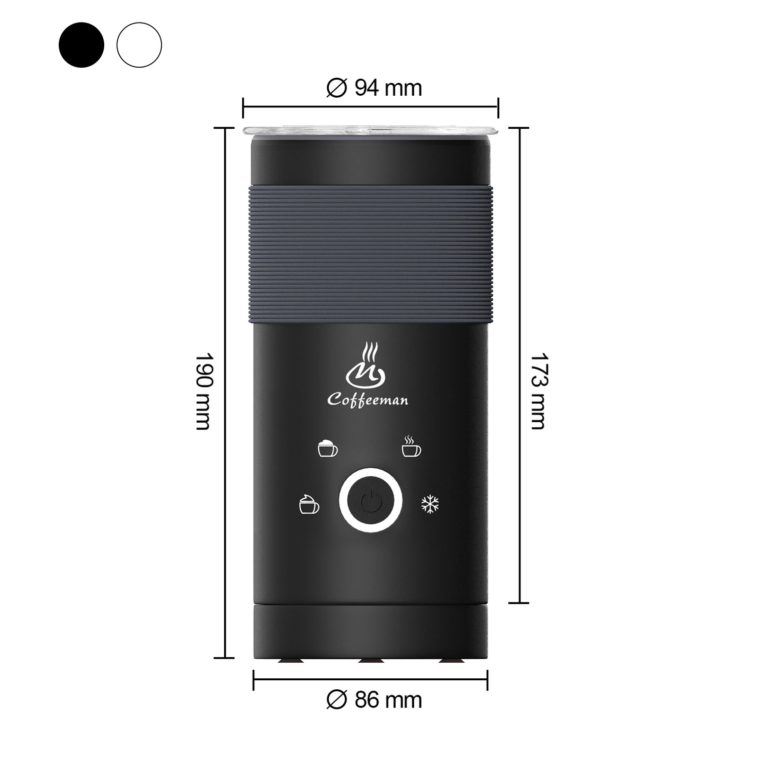 Milk Frother Electric Foam Maker Stainless Steel Hot&Cold Function Coffee Latte Hot Chocolates, Cappuccino - 7Pandas Australia