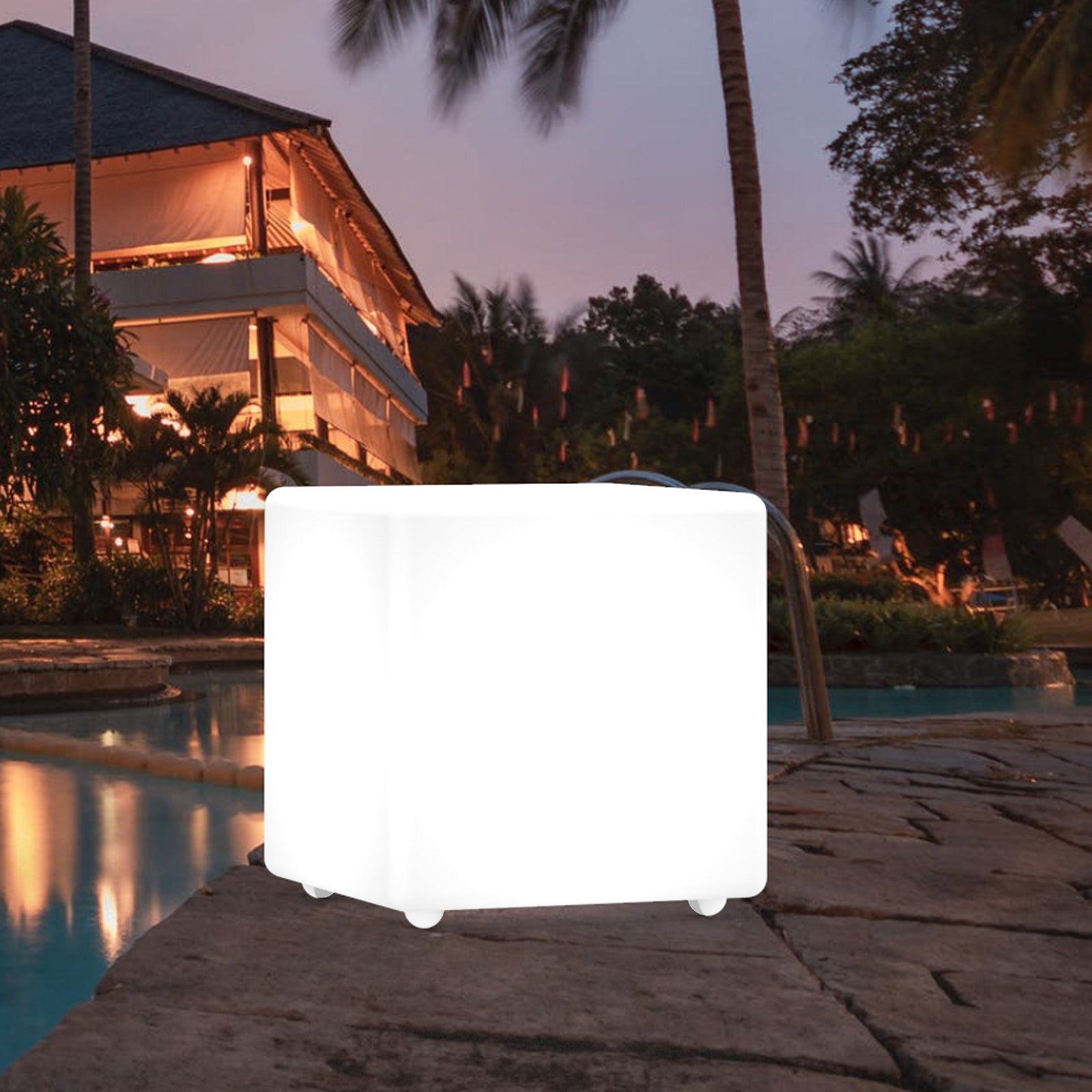 LED CUBE  Poolside or Indoor Bluetooth controlled Lighting