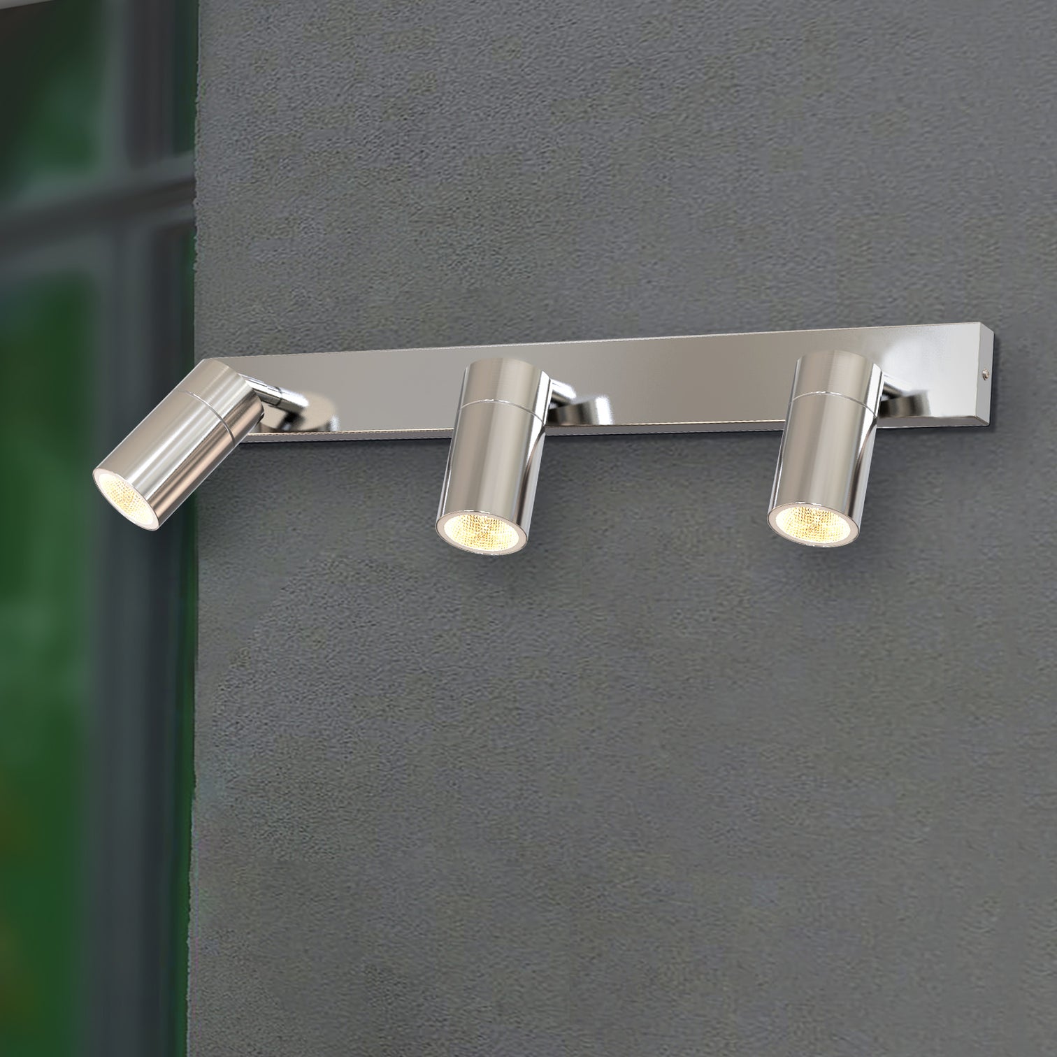 PILLAR 3-Light Adjustable Spotlights Outdoor Wall Light Garage IP65 GU10 base - 7Pandas Australia