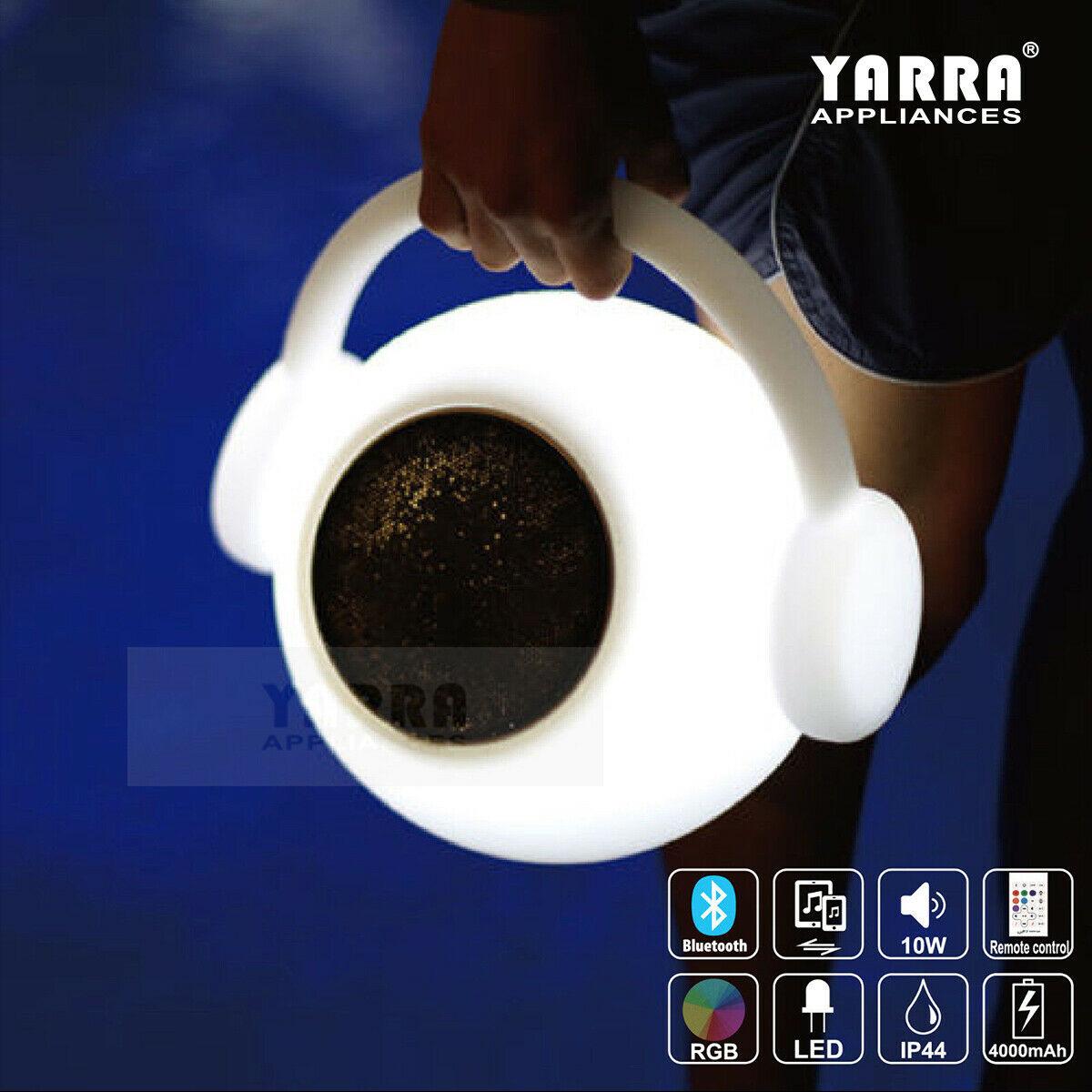 WALKMAN Portable Outdoor Bluetooth Speakers RGB LED Speaker Light Superior Rechargeable - 7Pandas Australia