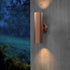 Up & Down Exterior Wall Light 2XGU10 IP54 Solid Copper GU10