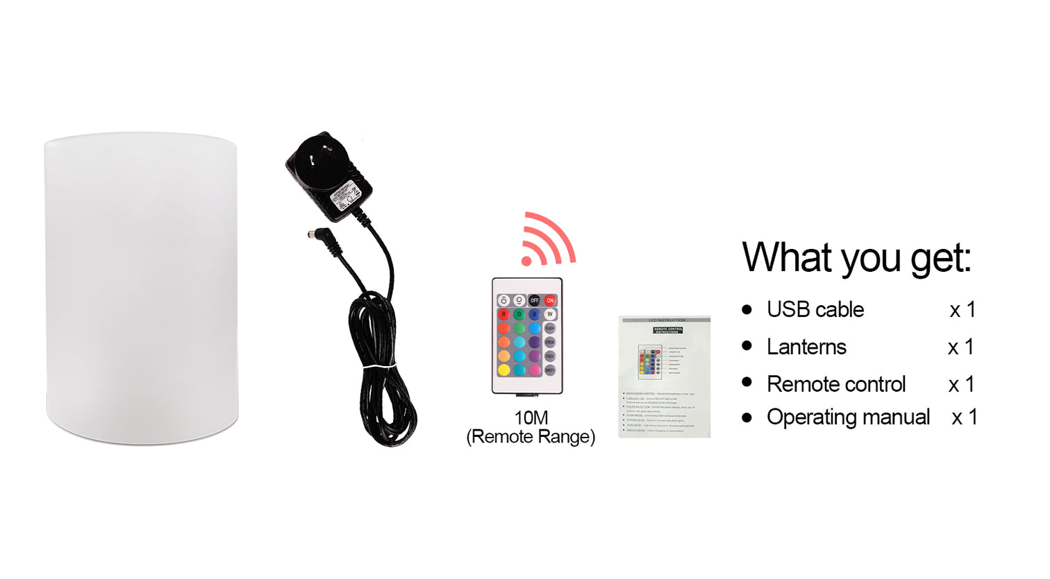 CYLINDER LED Outdoor Decorative Light RGB AC Charging with Remote Control IP65 - 7Pandas Australia