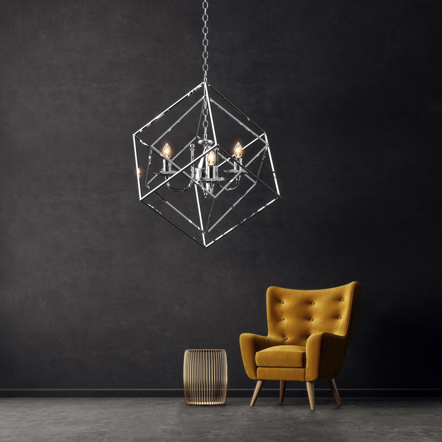 NEOSA 3-Light Contemporary K9 Crystal Chandelier Light E14 Chrome - 7Pandas Australia