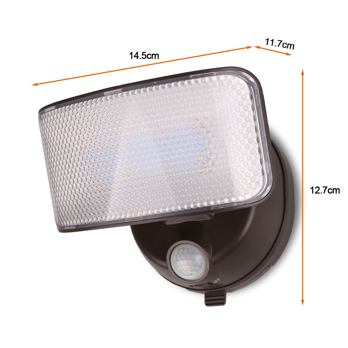 2X LED 7W Brown Outdoor Garage Security Light Adjustable Floodlight IP44 Battery DC 4.5V - 7Pandas Australia