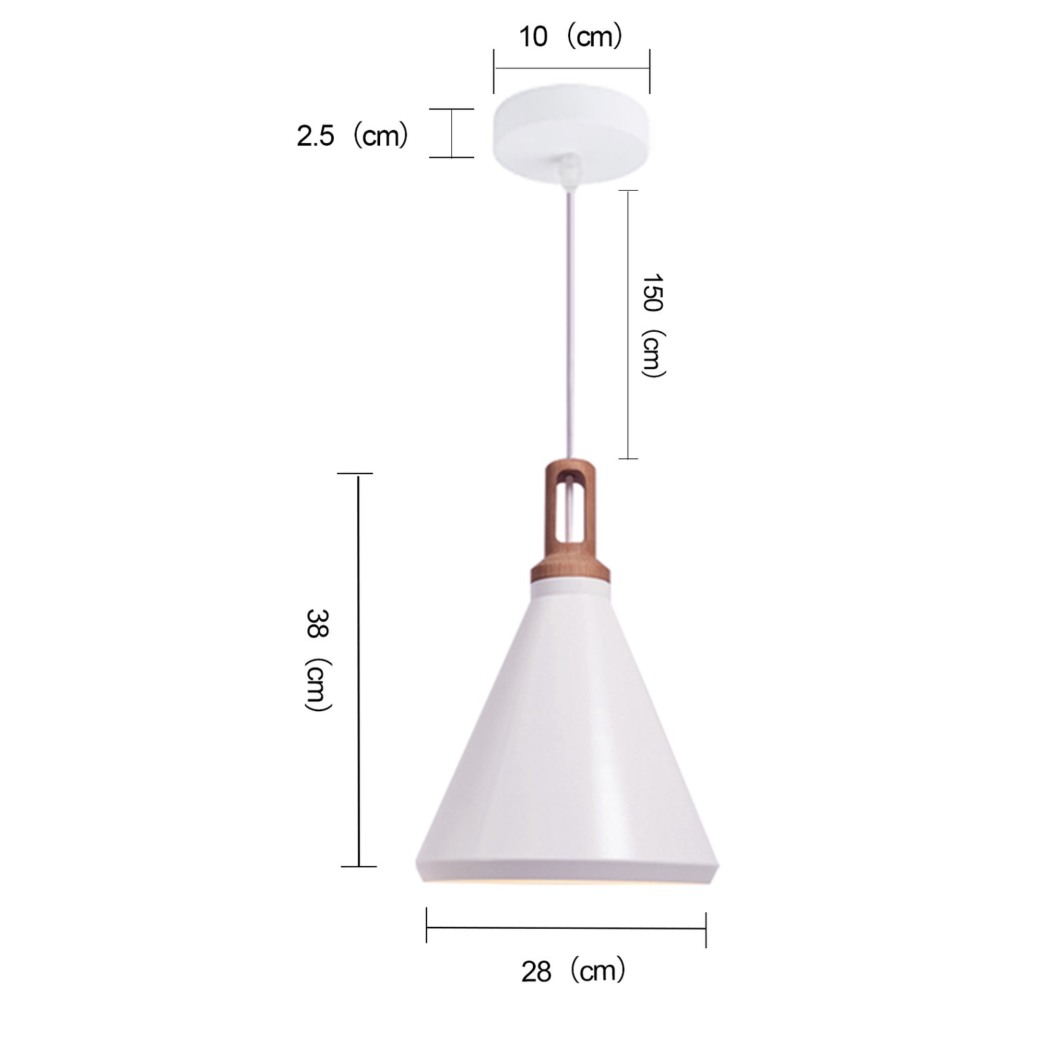 FELIX Timber Modern Pendant Light Nordic Style Black White E27 - 7Pandas Australia