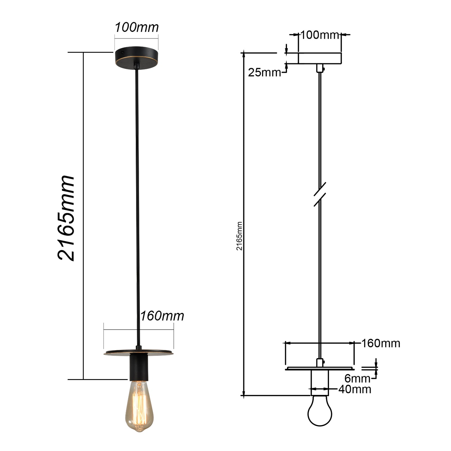 WATERLOO Contemporary Aluminium Die Casting Pendant Light Bronze E27 base - 7Pandas Australia