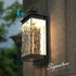 ARAGON LED Motion Sensor Exterior Wall Lights with Crystal Bubble Matte Black13W 3000K IP44