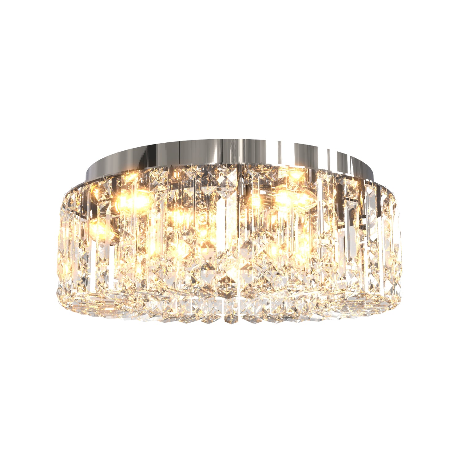 MANCHA Modern Flush Mount Round K9 Crystal Chandeliers E14 Lamp base - 7Pandas Australia