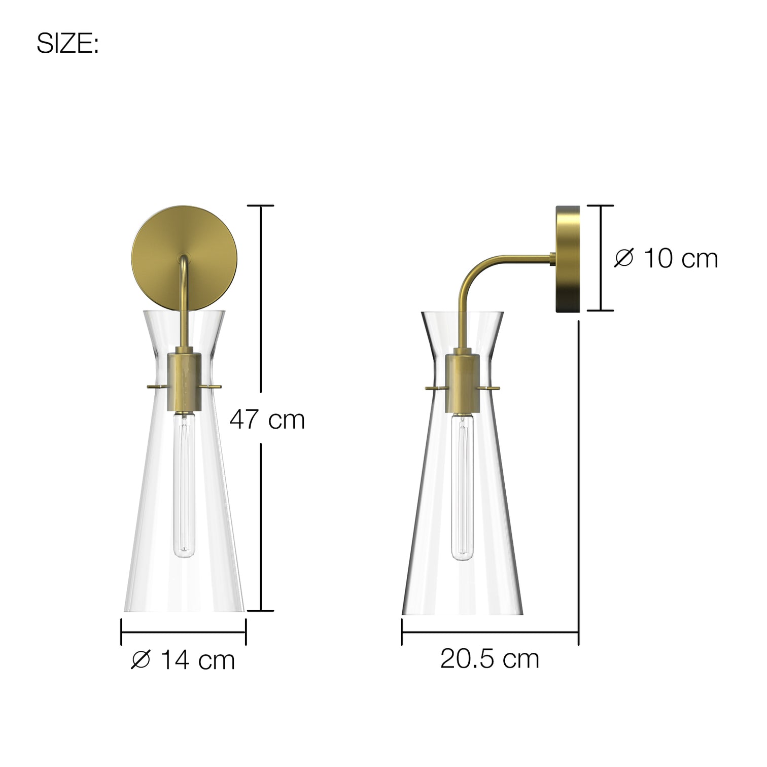 AYANE Modern Style Clear Glass Interior Design Wall Fixture - 7Pandas Australia