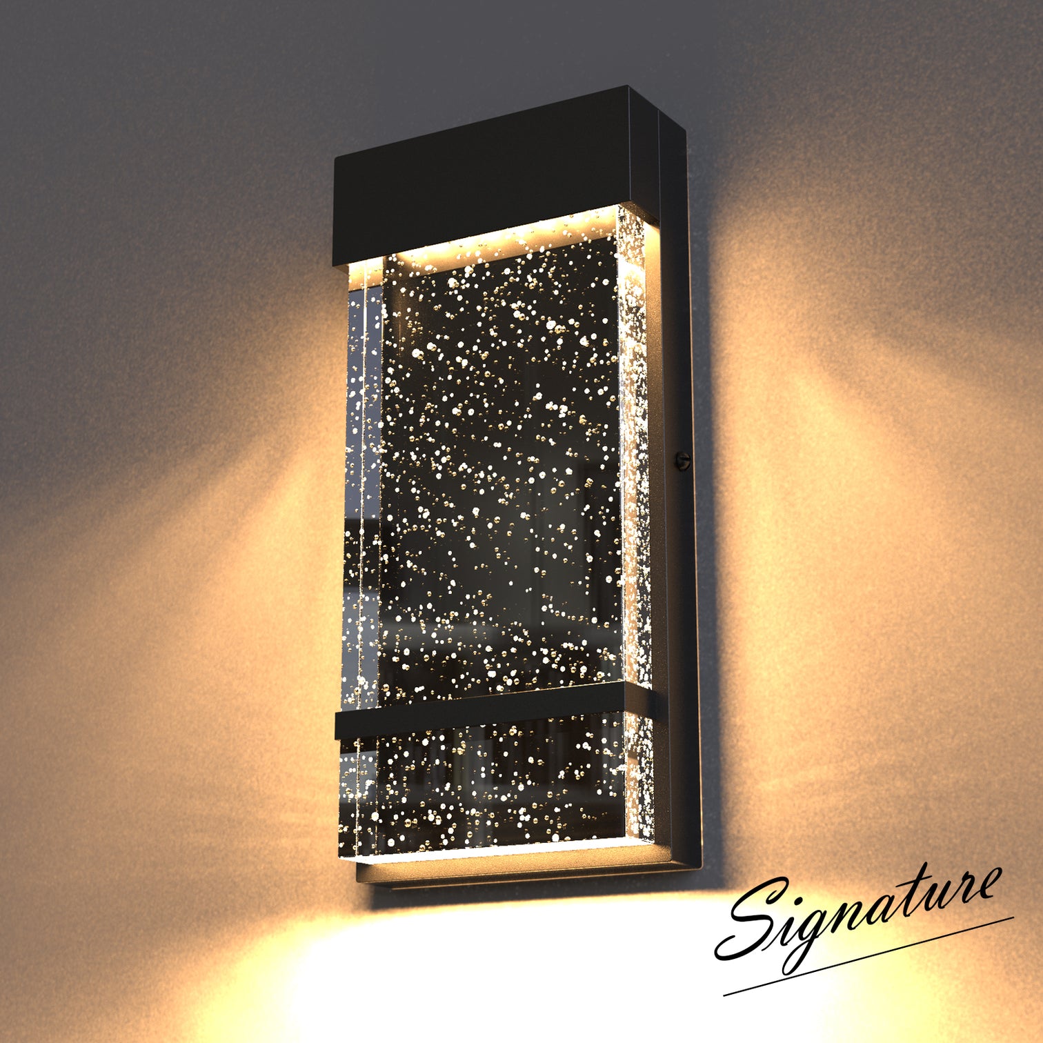 SEVILLA LED Modern Wall Sconces Exterior Lights with Crystal Bubble 3CCT Matte Black 13W 3000K IP44 - 7Pandas Australia