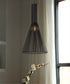 RALLE Vintage Style Cage Pendant Light Matt Black with E27 Lamp Base