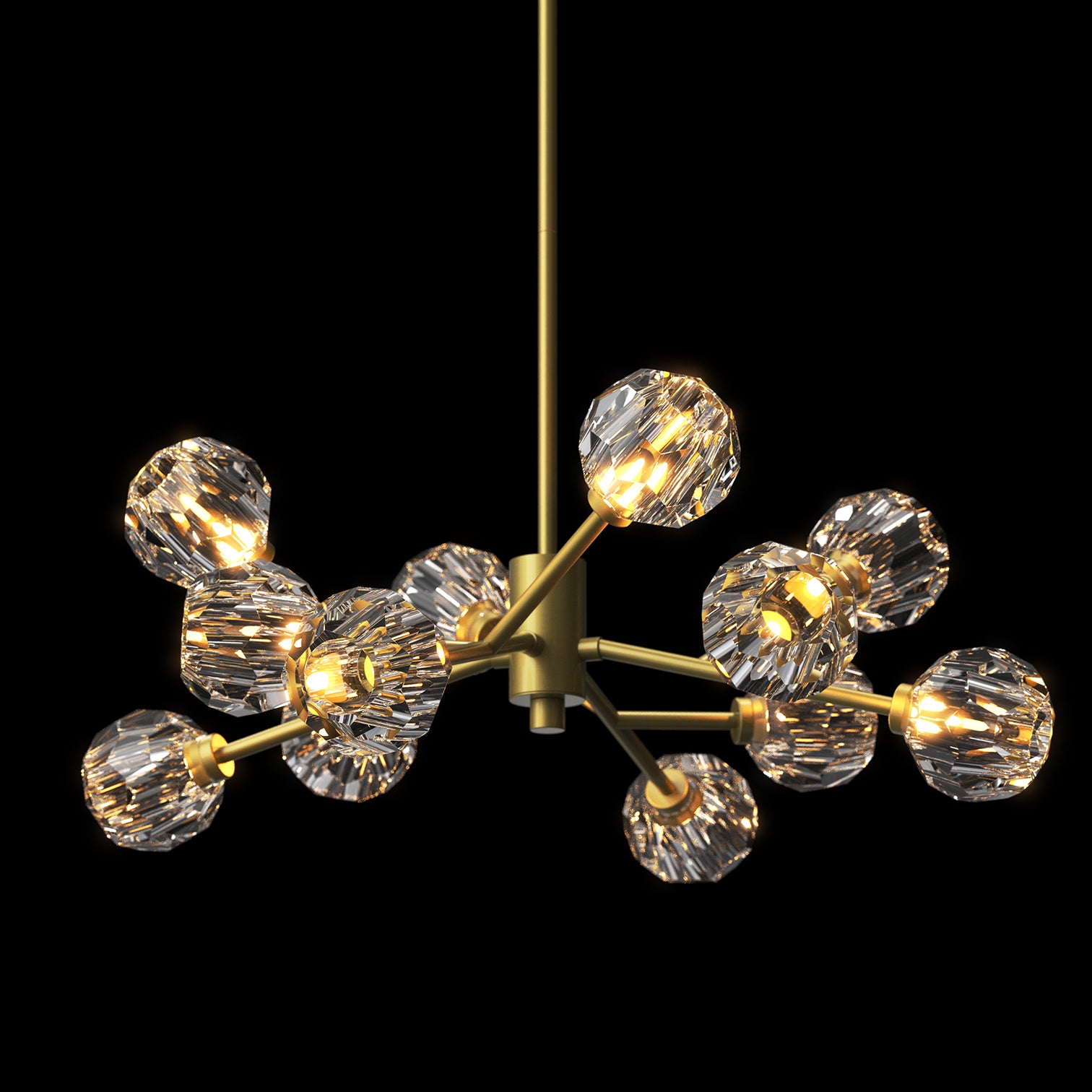 TULIM 12-Light Crystal Chandelier Aged Brass G9 - 7Pandas Australia