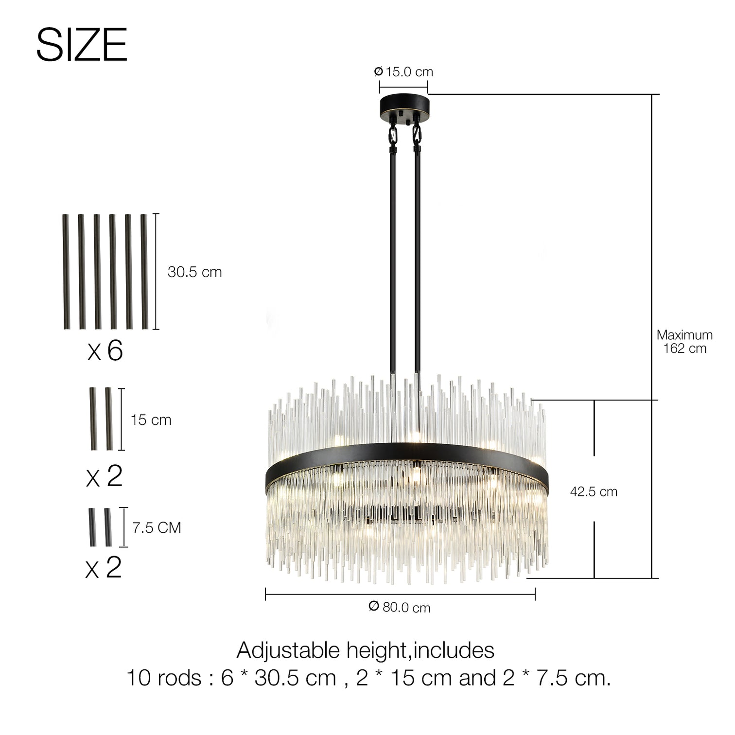 CARLO Modern Circular Crystal Chandelier Bronze G9 Lamp base - 7Pandas Australia