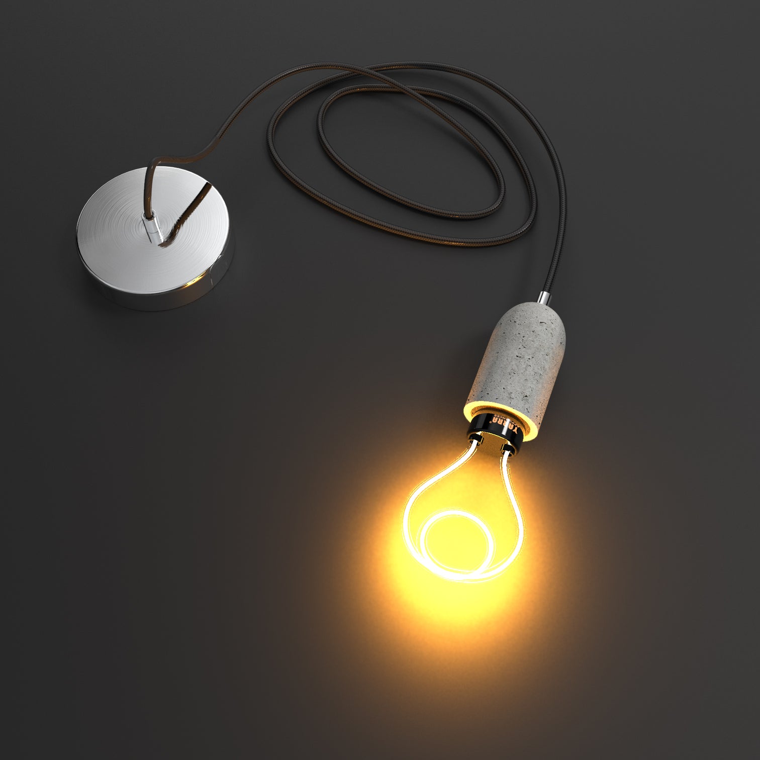 Ruby 4PACK Industrial Concrete Vintage Style Pendant Light Ceiling Lamp Cable Cafe Loft Bar Grey - 7Pandas Australia