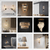 A 3x3 grid collage of modern bedroom lighting options, including pendant lights, wall sconces, table lamps, and chandeliers in various styles and finishes.