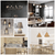 Collage of modern dining room lighting designs featuring chandeliers, pendant lights, wall sconces, and table lamps for stylish home interiors.