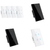 A collection of modern smart touch light switches in black and white finishes, featuring 1-gang, 2-gang, 3-gang, and 4-gang designs with blue LED indicators.  Select 72 more words to run Humanizer.