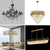 Collage of different Victorian-style chandeliers from 7Pandas, featuring ornate crystal designs, tiered brass pieces, and modern crystal-rod interpretations.