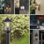 Collage of outdoor lantern lights, including wall-mounted, post-mounted, and hanging designs in various styles and finishes, illuminating exterior spaces.
