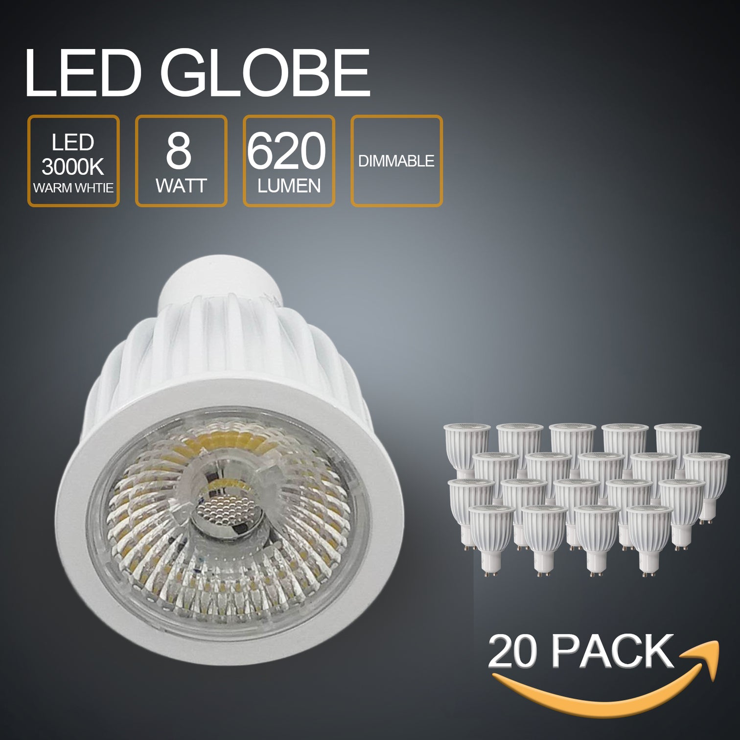 Aluminium Die-casting Commercial Grade GU10 8W 3000K 620lm - 7Pandas Australia