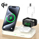 Qi2 Certified Wireless Charging Station, 3-in-1 15W Ultra Fast Magnetic Charger Stand for Multiple Devices, Magsafe Charger for iPhone 15/14/13/12, Apple Watch, Airpods (White) - 7Pandas Australia