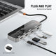 4 Ports USB C Hub,10Gbps USB C 3.2 Gen2 Splitter for Laptop, Transparent USB C Multiport Adapter - 7Pandas Australia
