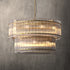 VALENCIA 2-Tier Modern Luxury Round K9 Crystal Drum Chandelier E14