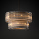 VALENCIA 2 Layer Round Large Modern Style K9 Crystal Chandelier Aged Brass 18* E14 base - 7Pandas Australia