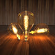 PS160/PS52 Dimmable LED Decorative Oversized Edison Bulbs 8W 300LM 2200K Warm White (40W Equivalent) Amber Glass CRI90 - 7Pandas Australia