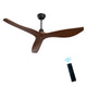 Marseille 52" Ceiling fan 3 ABS blades Walnut Hand-Print with Remote Control LED Light Kit - 7Pandas Australia