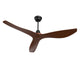 Marseille 52" Ceiling fan 3 ABS blades Walnut Hand-Print with Remote Control LED Light Kit - 7Pandas Australia