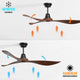 Marseille 52" Ceiling fan 3 ABS blades Walnut Hand-Print with Remote Control LED Light Kit - 7Pandas Australia