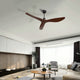 Marseille 52" Ceiling fan 3 ABS blades Walnut Hand-Print with Remote Control LED Light Kit - 7Pandas Australia