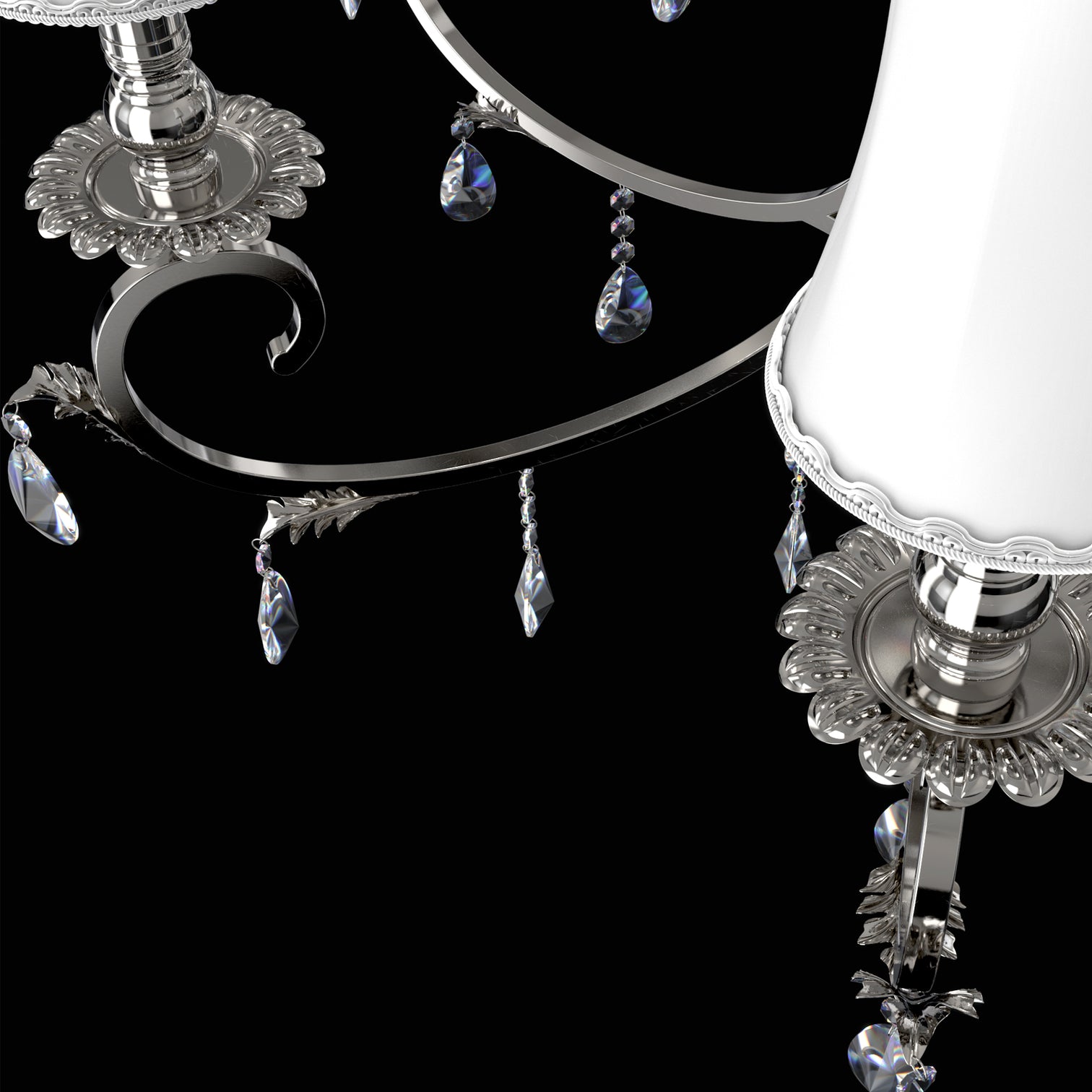 Milano 880mm diameter 6 Lights Silver Luxury K9 Crystal Chandeliers for dining room, living Room E14 Base - 7Pandas Australia