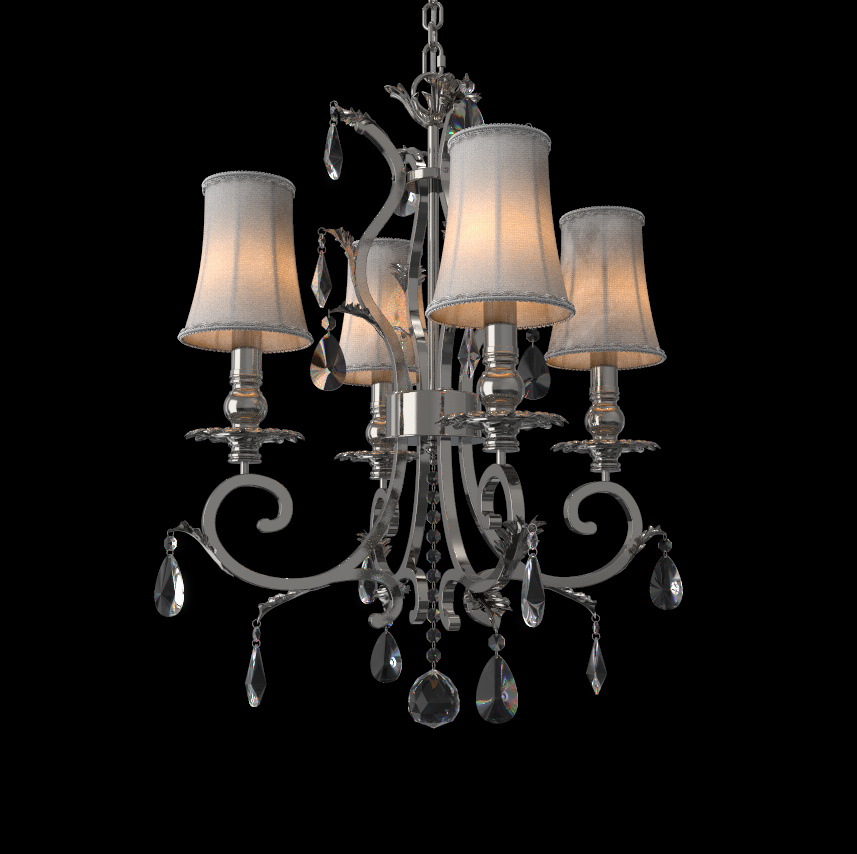 Milano 500mm Diameter 4 Lights Silver Luxury K9 Crystal Chandeliers for dining room, living Room E14 Base - 7Pandas Australia