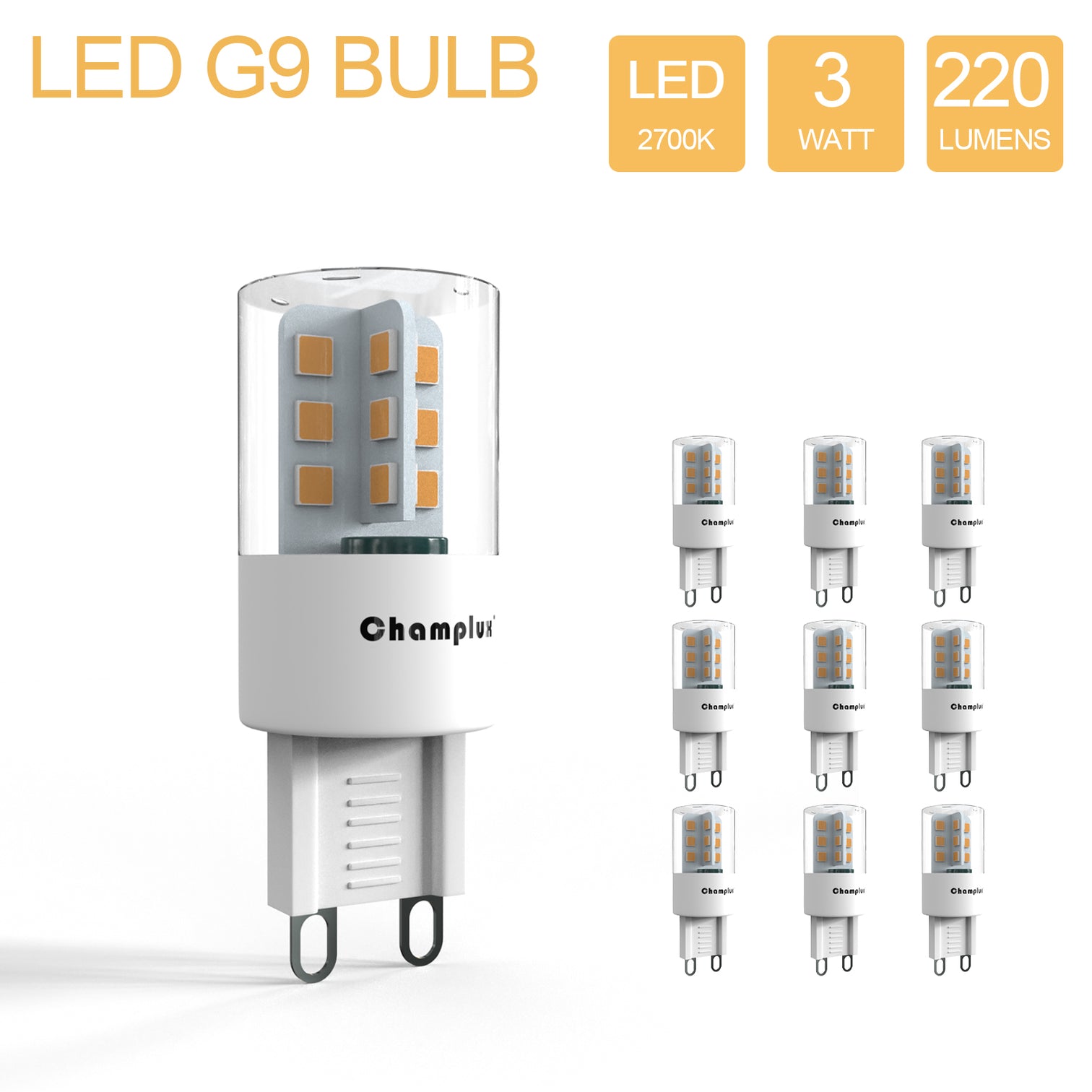 LED G9 Bulb Capsule Shape Non-Dimmable 3W Warmwhite - 7Pandas Australia