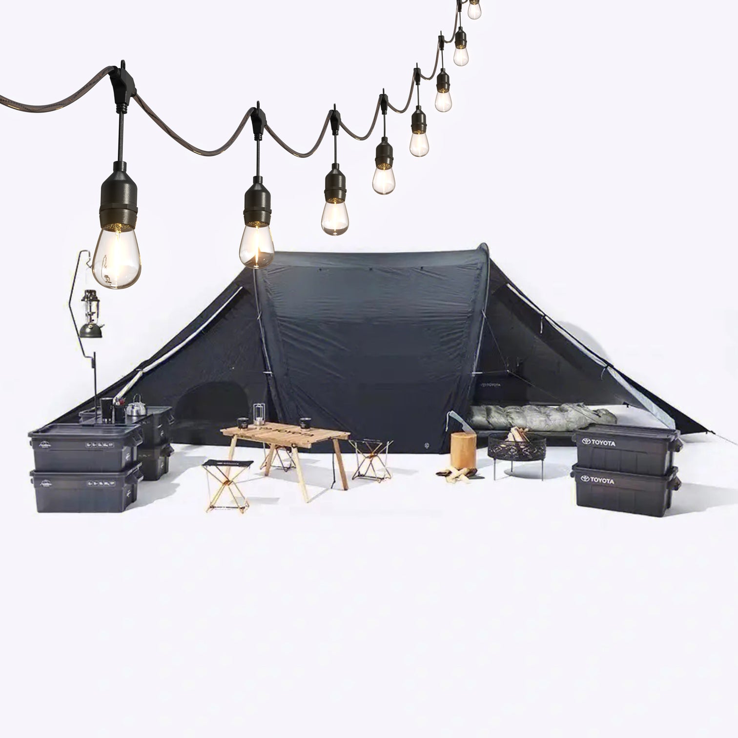 LED Festoon Lights Outdoor -  15.0 meter Commercial Grade IP65 Weatherproof Lights with 24 Shatterproof LED Bulbs for Xmas - 7Pandas Australia