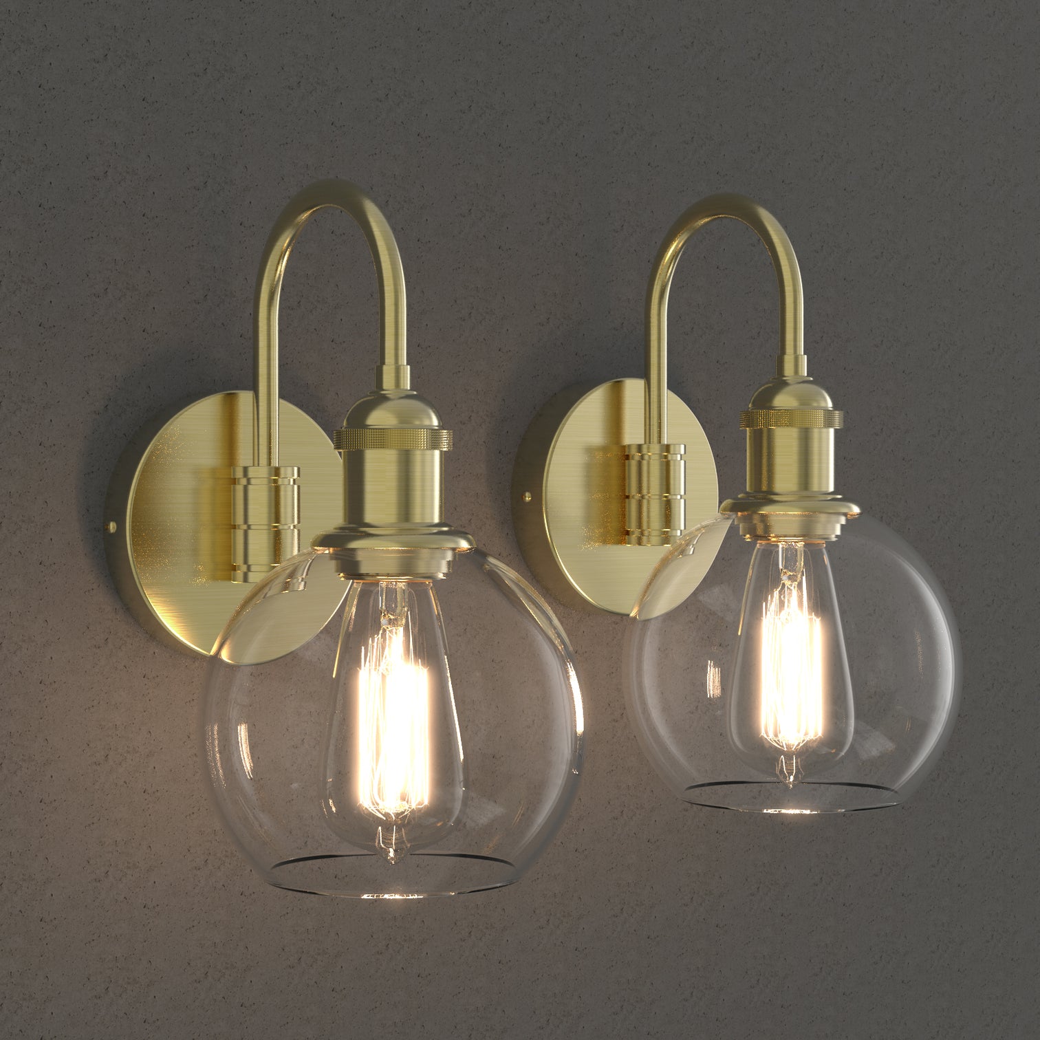 Oculus 2PACK Modern Indoor Ball Type Interior Wall Light Clear Glass - 7Pandas Australia