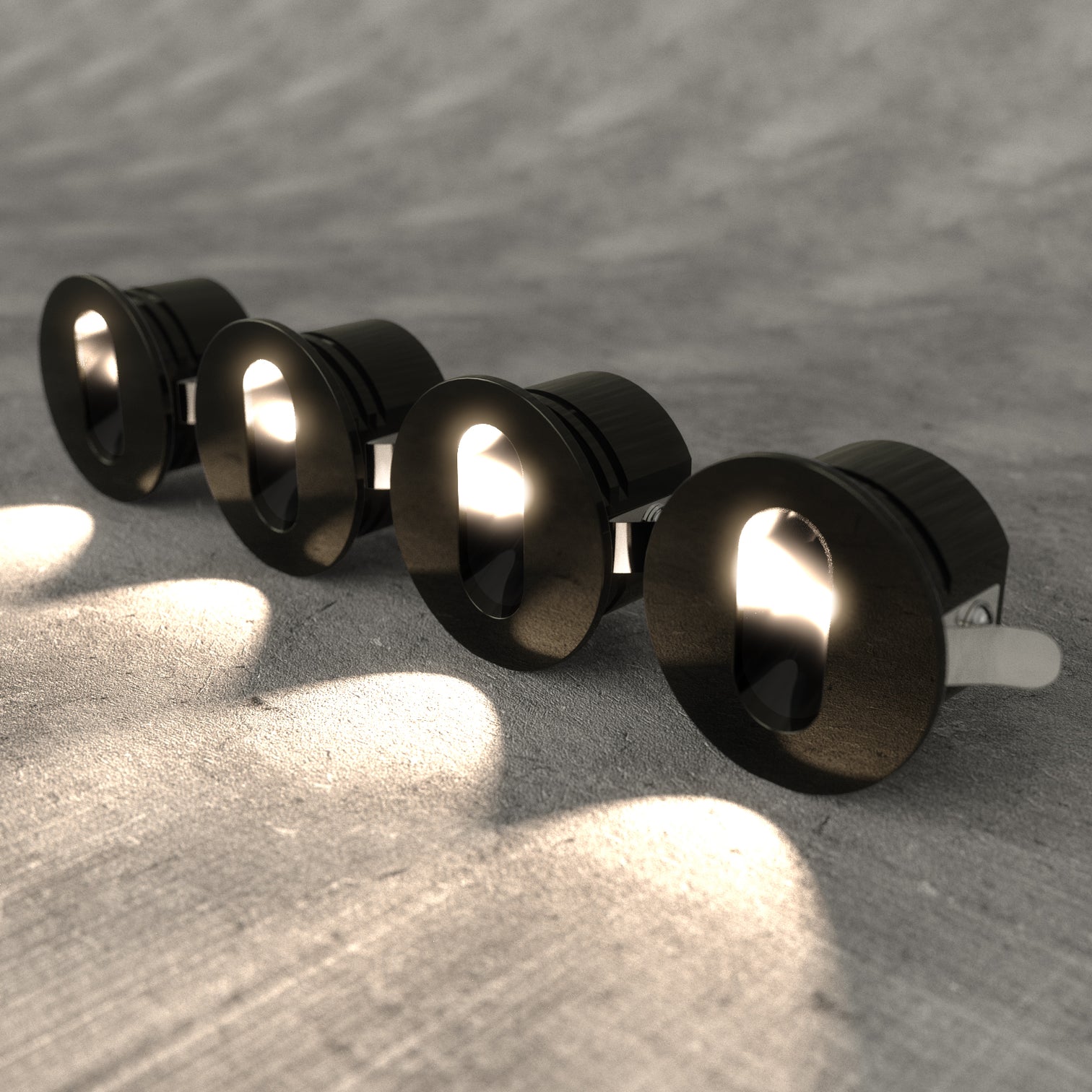 4X LED Aluminium Wall Recessed LED Stair Step Light 1W Warmwhite 3000k w/driver - 7Pandas Australia